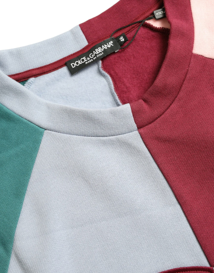 Women’s Dolce &amp; Gabbana Multicolor Cotton Crewneck Pullover Sweater