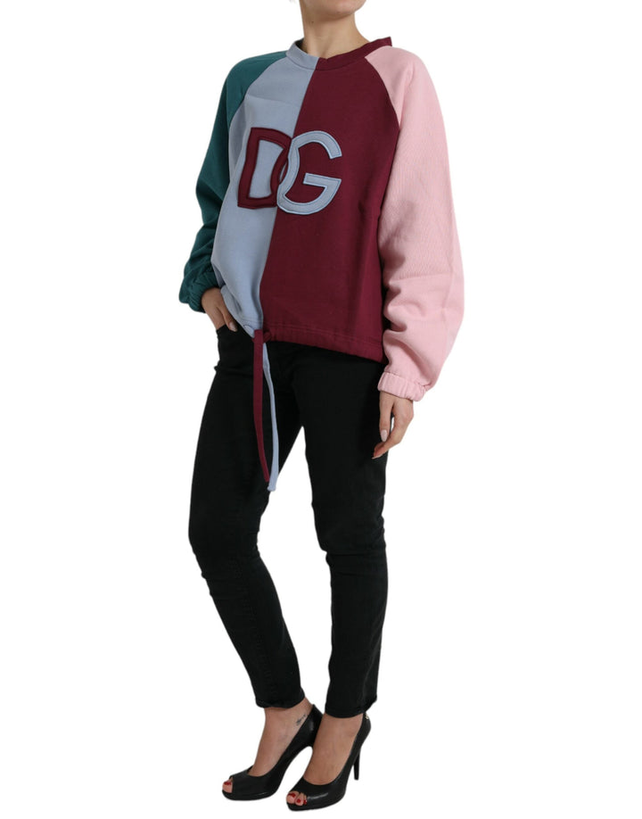 Women’s Dolce &amp; Gabbana Multicolor Cotton Crewneck Pullover Sweater