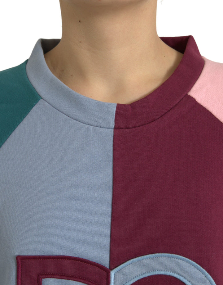 Women’s Dolce &amp; Gabbana Multicolor Cotton Crewneck Pullover Sweater