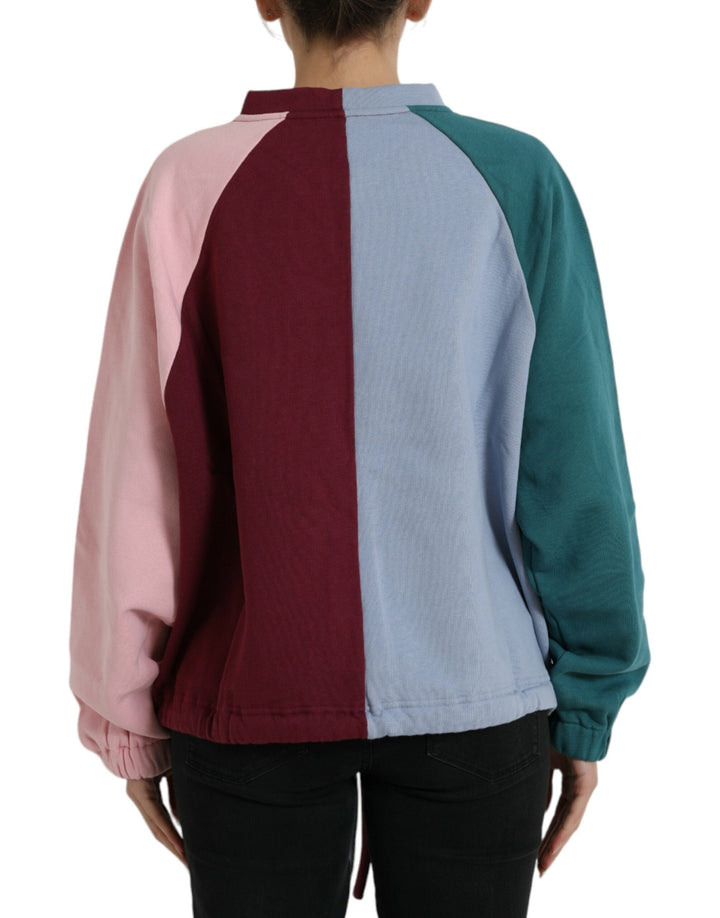 Women’s Dolce &amp; Gabbana Multicolor Cotton Crewneck Pullover Sweater
