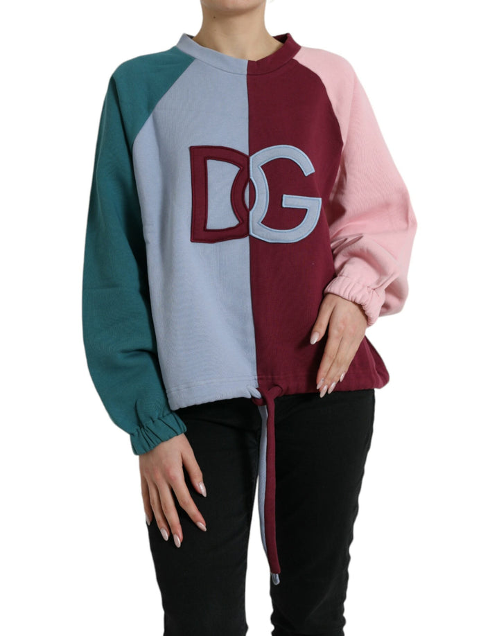 Women’s Dolce &amp; Gabbana Multicolor Cotton Crewneck Pullover Sweater