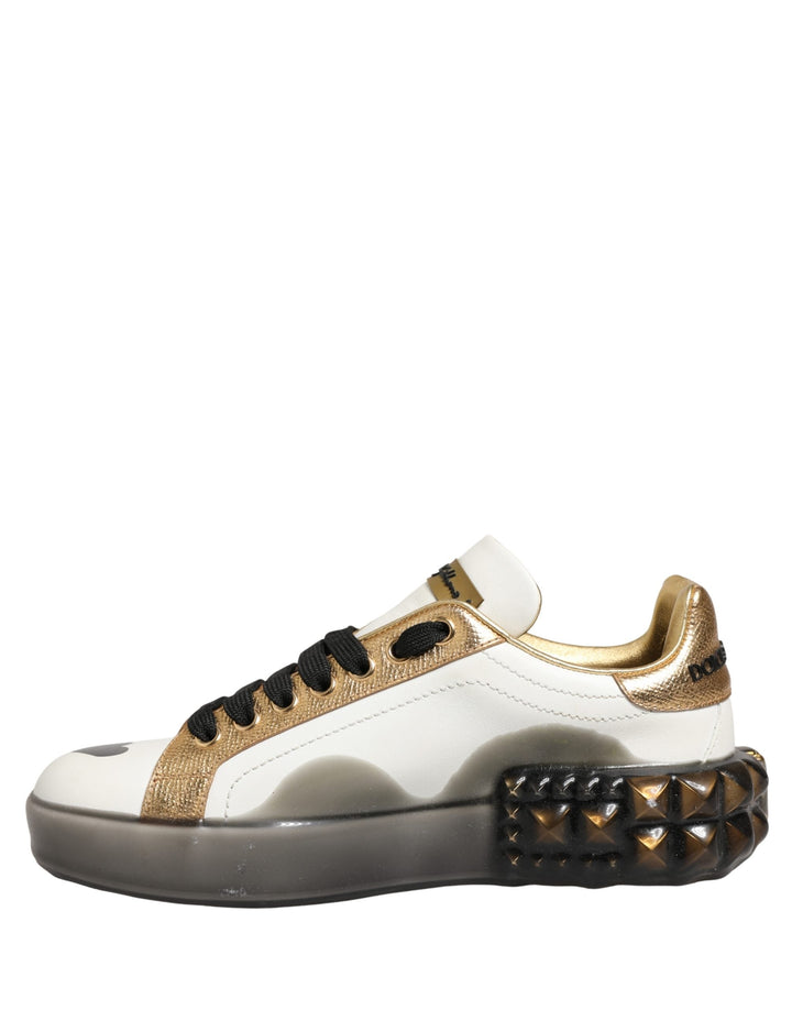 Dolce &amp; Gabbana Multicolor Crystal StuddedLOVE Sneakers Shoes