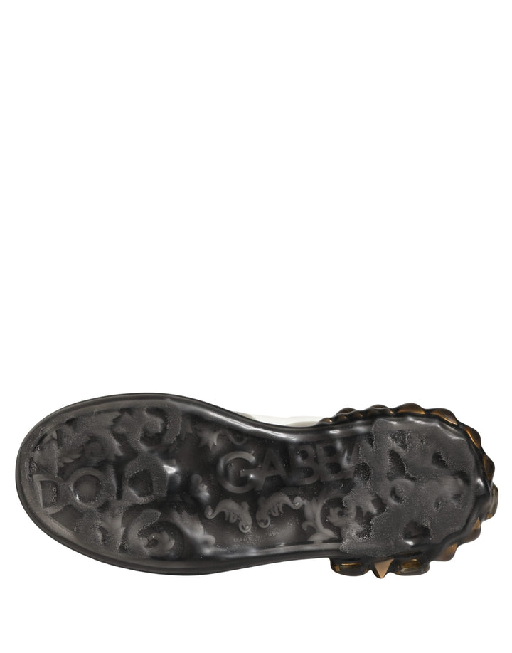 Dolce &amp; Gabbana Multicolor Crystal StuddedLOVE Sneakers Shoes