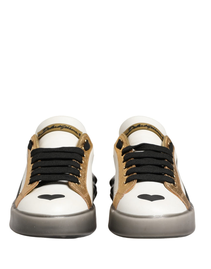 Dolce &amp; Gabbana Multicolor Crystal StuddedLOVE Sneakers Shoes
