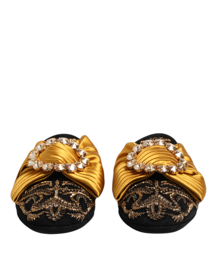 Women’s Dolce &amp; Gabbana Multicolor Embellished Flat Sandals Shoes