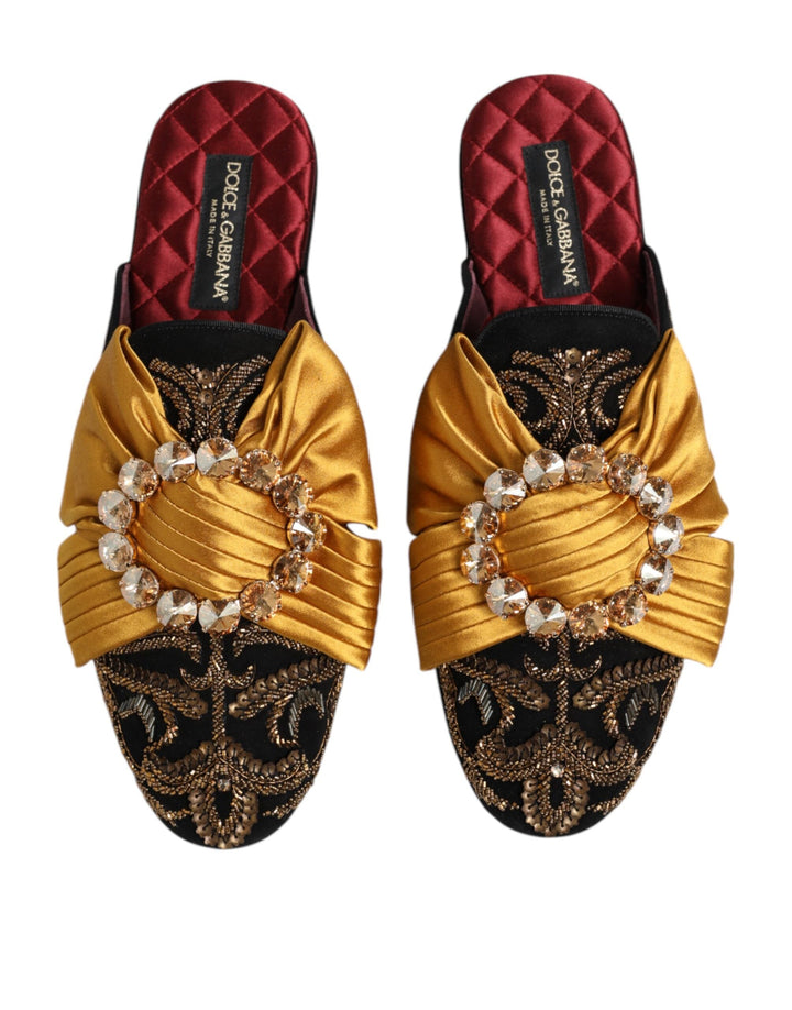Women’s Dolce &amp; Gabbana Multicolor Embellished Flat Sandals Shoes