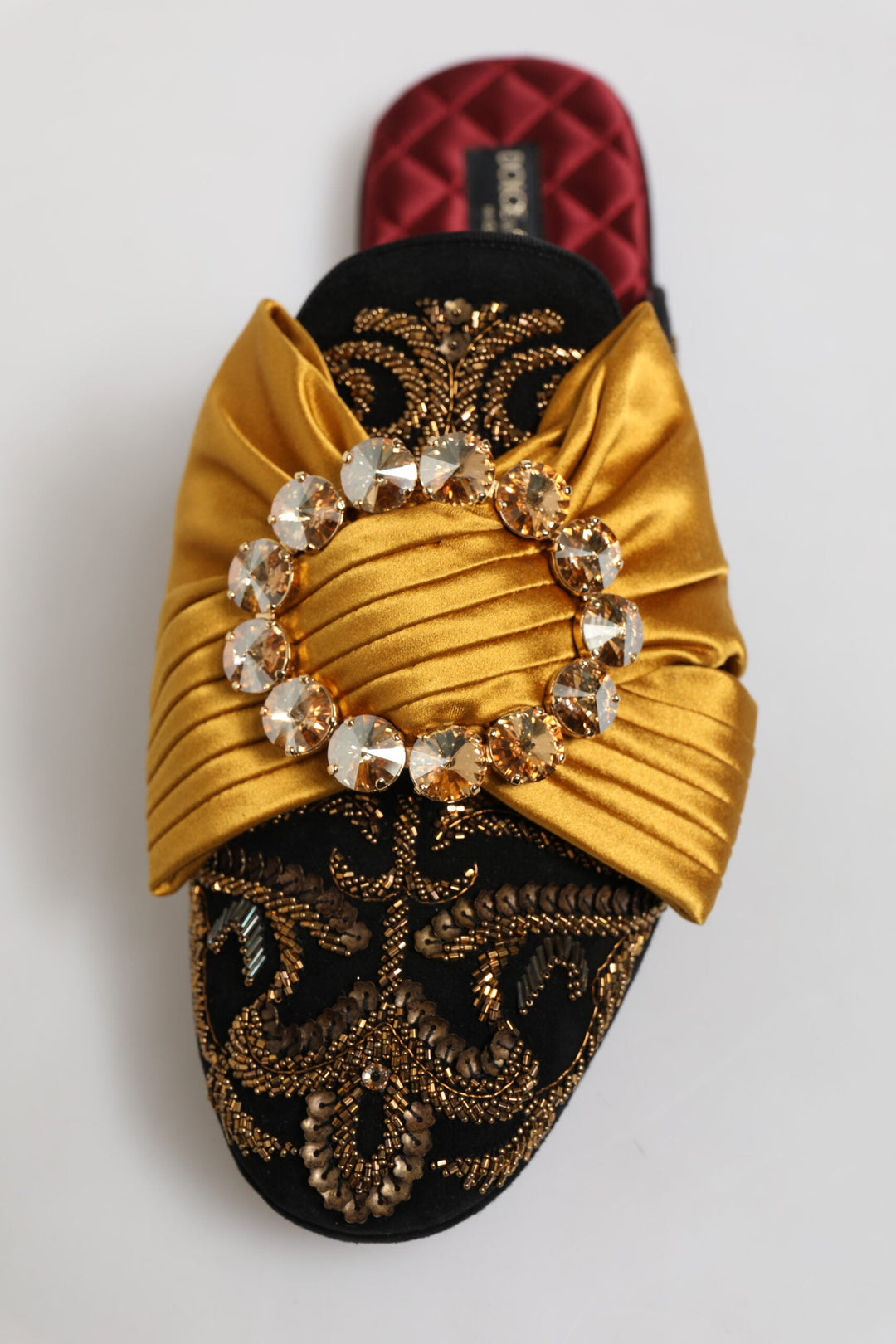Women’s Dolce &amp; Gabbana Multicolor Embellished Flat Sandals Shoes