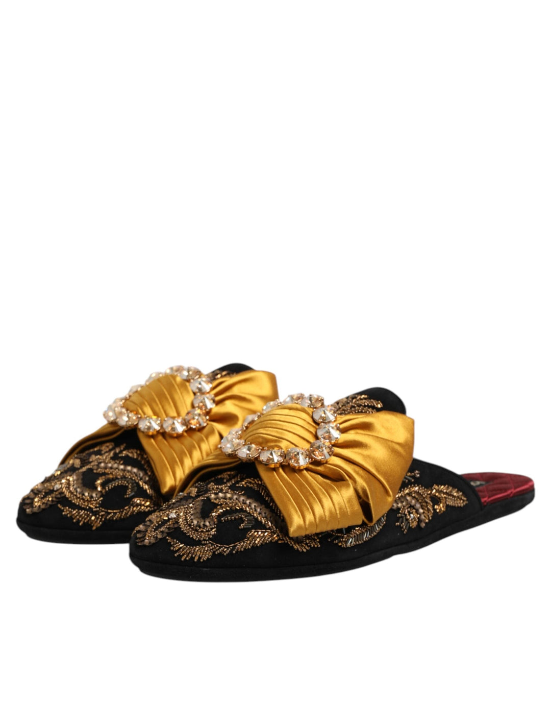 Women’s Dolce &amp; Gabbana Multicolor Embellished Flat Sandals Shoes
