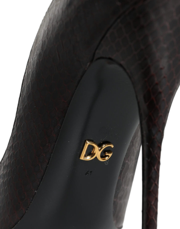 Women’s Dolce &amp; Gabbana Multicolor Exotic Leather Heels Pumps Shoes