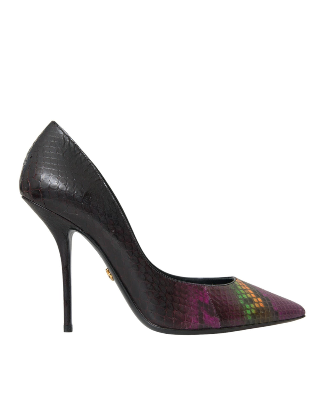 Women’s Dolce &amp; Gabbana Multicolor Exotic Leather Heels Pumps Shoes