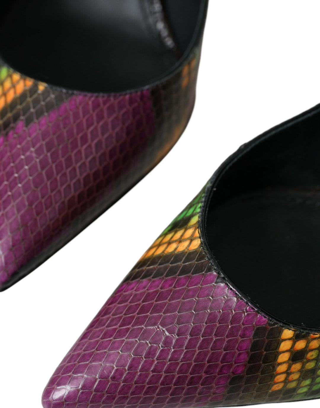 Women’s Dolce &amp; Gabbana Multicolor Exotic Leather Heels Pumps Shoes