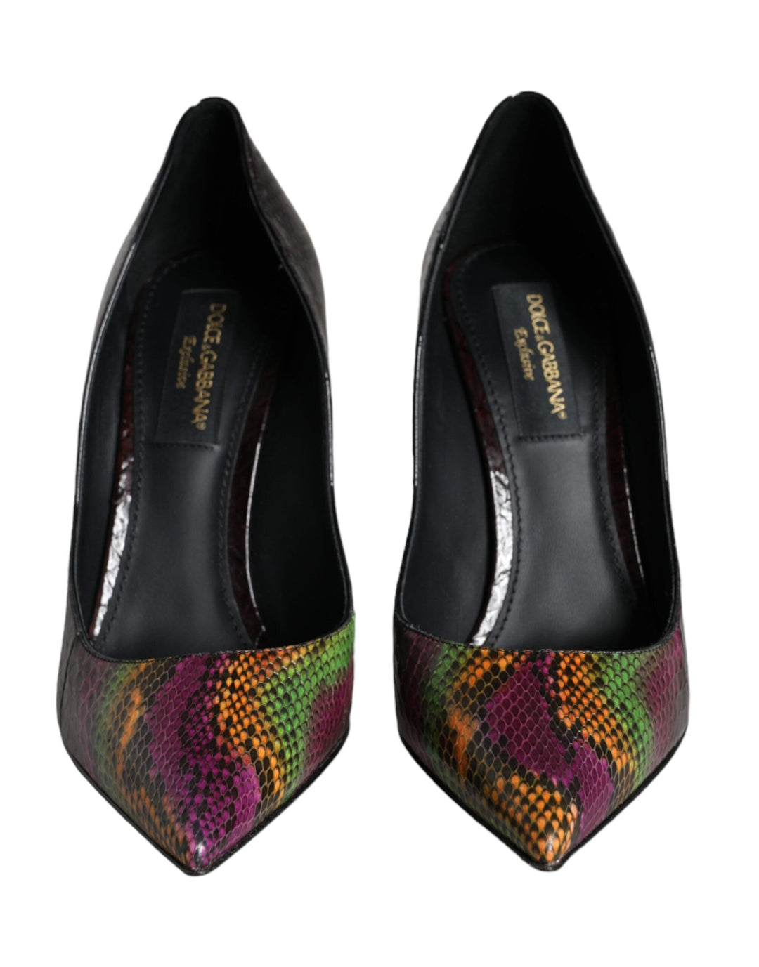 Women’s Dolce & Gabbana Multicolor Exotic Leather Heels Pumps Shoes