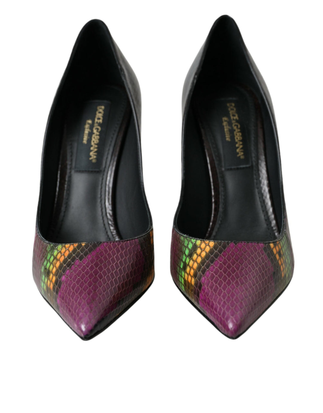 Women’s Dolce & Gabbana Multicolor Exotic Leather Heels Pumps Shoes
