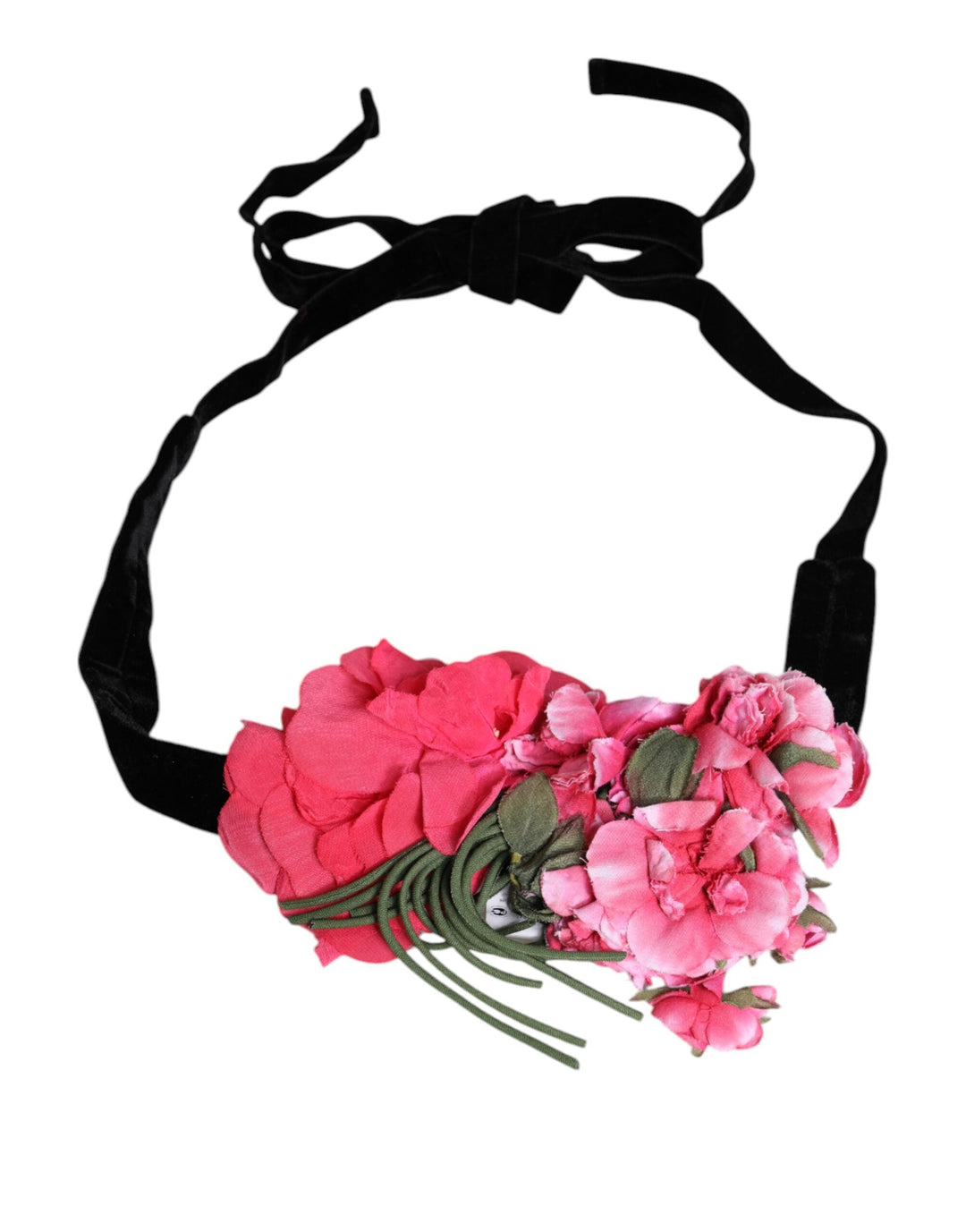 Women’s Dolce &amp; Gabbana Multicolor Floral Applique Detail Tie Belt