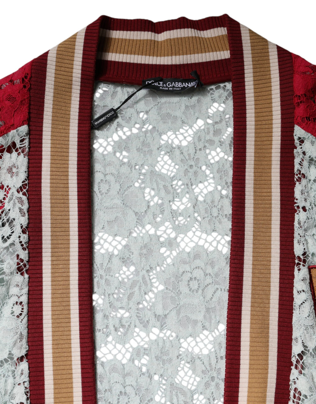 Women’s Dolce &amp; Gabbana Multicolor Floral Lace Cardigan Sweater