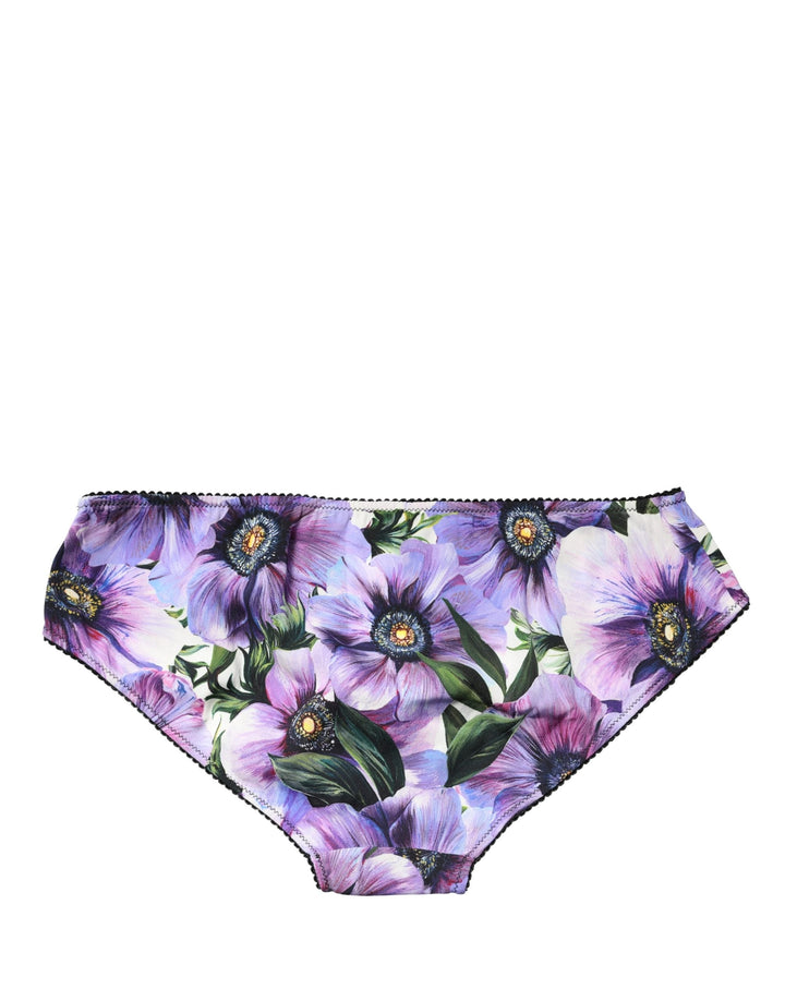 Dolce &amp; Gabbana Multicolor Floral Mid Waist Brief Panty Underwear