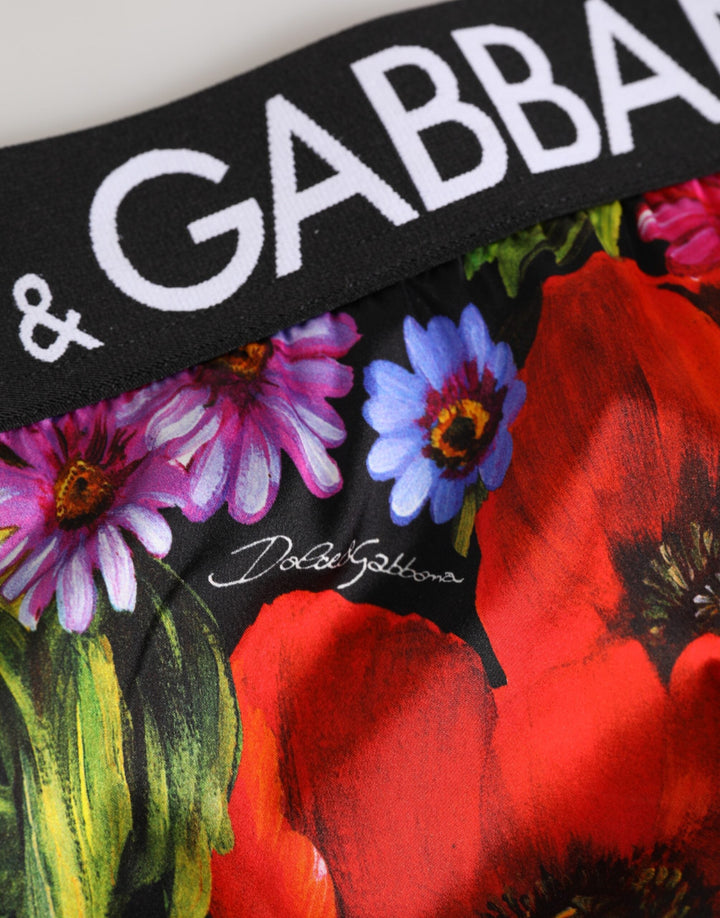Women’s Dolce &amp; Gabbana Multicolor Floral Print High Waist Panty Underwear