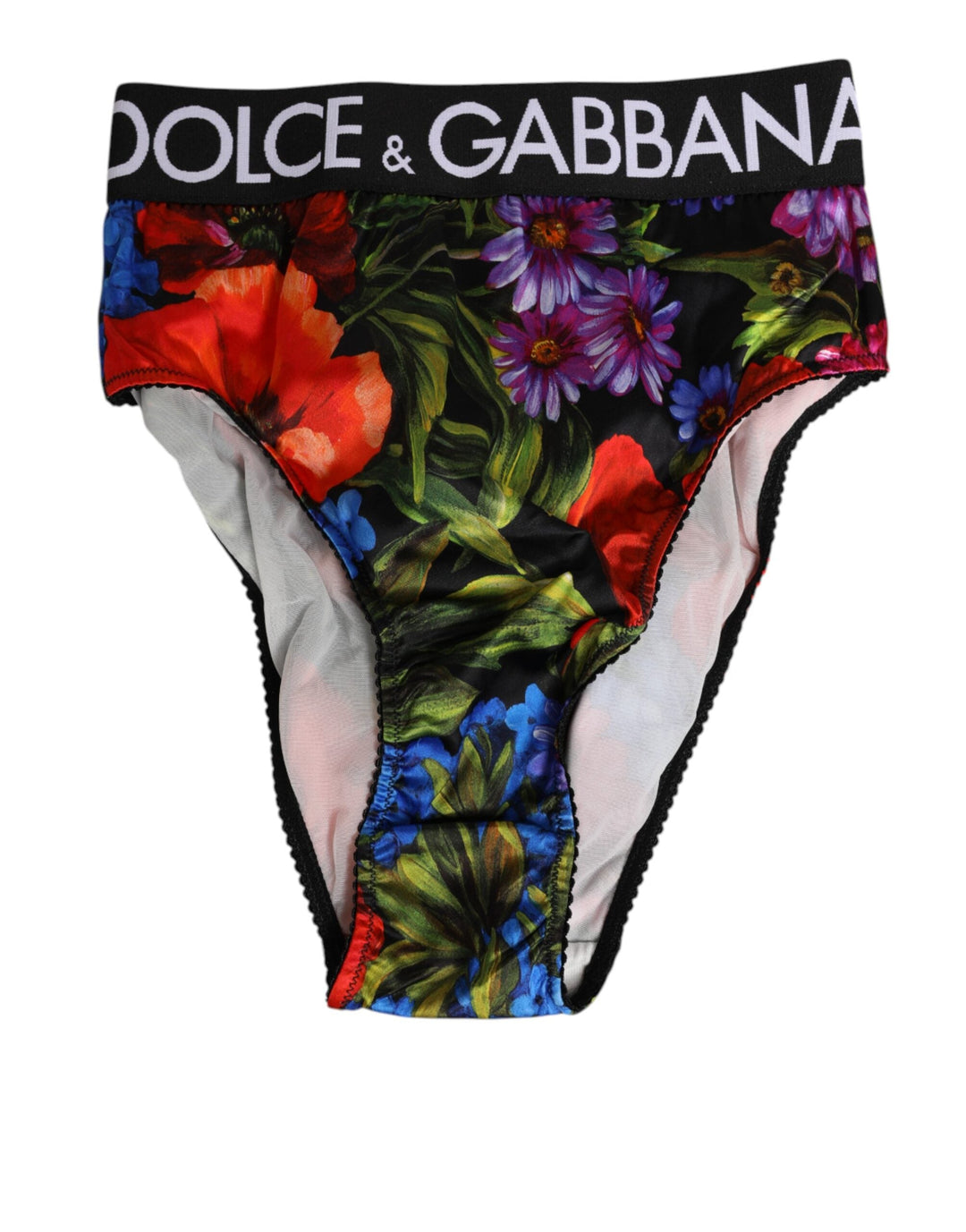 Women’s Dolce &amp; Gabbana Multicolor Floral Print High Waist Panty Underwear