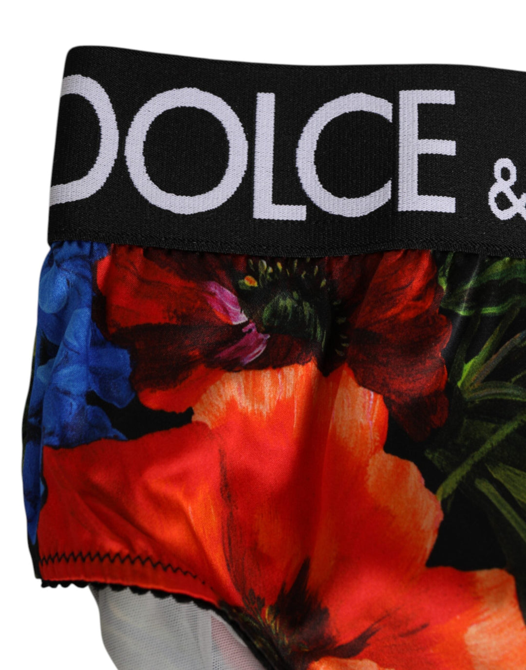 Women’s Dolce &amp; Gabbana Multicolor Floral Print High Waist Panty Underwear