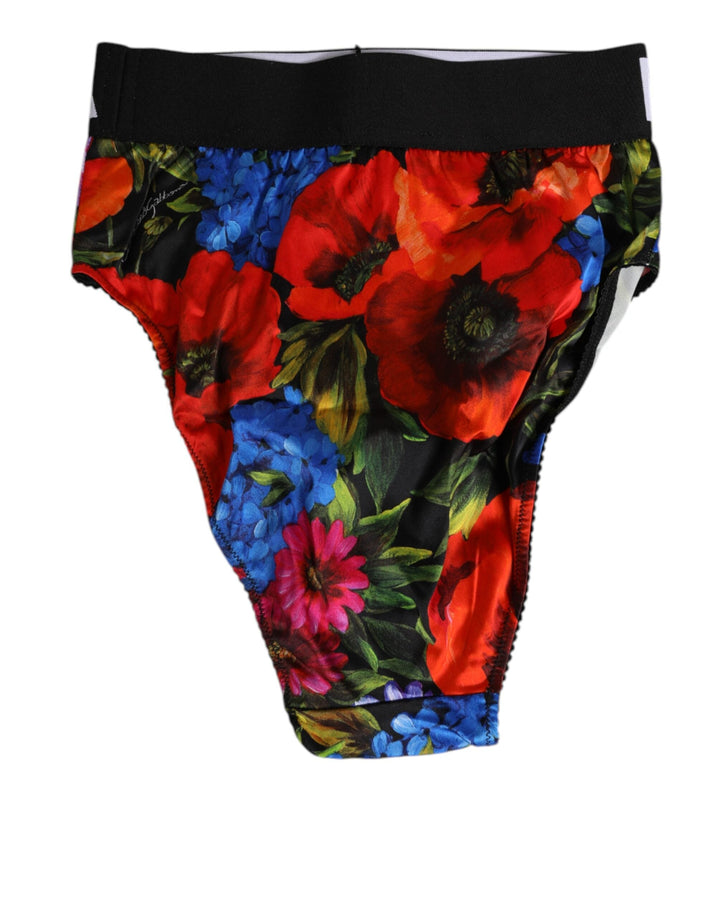 Women’s Dolce &amp; Gabbana Multicolor Floral Print High Waist Panty Underwear