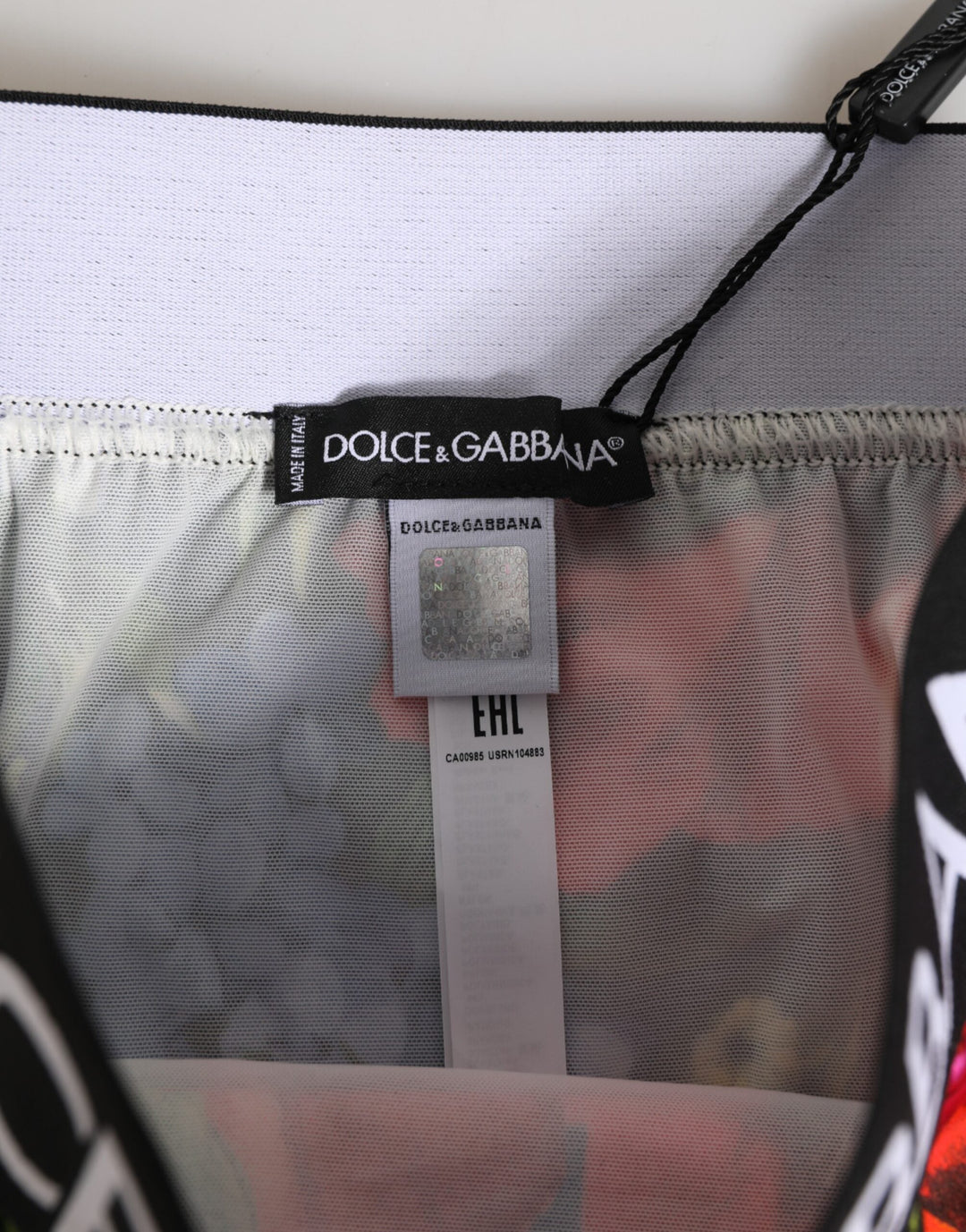 Women’s Dolce &amp; Gabbana Multicolor Floral Print High Waist Panty Underwear
