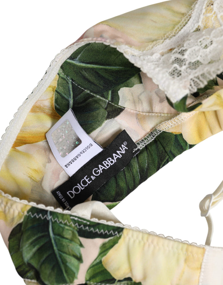 Women’s Dolce &amp; Gabbana Multicolor Floral Print Non Wire Bra Underwear