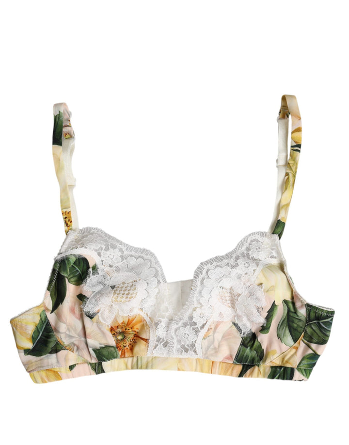 Women’s Dolce &amp; Gabbana Multicolor Floral Print Non Wire Bra Underwear