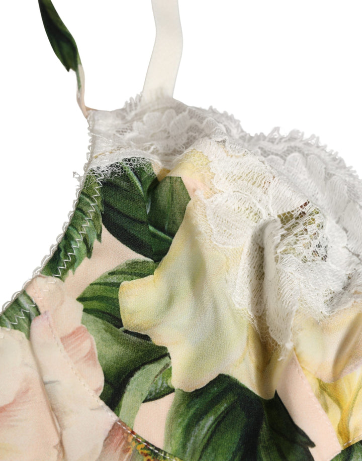 Women’s Dolce &amp; Gabbana Multicolor Floral Print Soft Cup Bra Underwear
