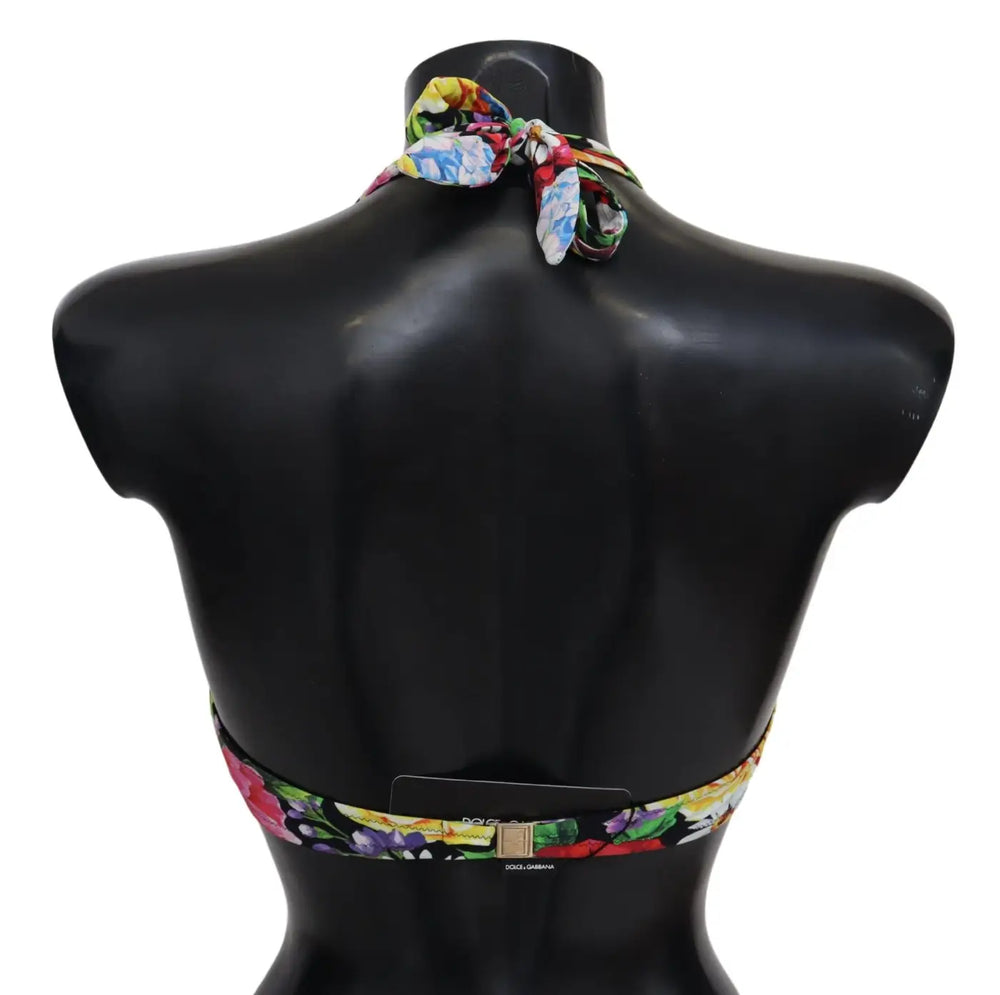 Women’s Dolce & Gabbana Multicolor Floral Print Swimwear Bikini Tops
