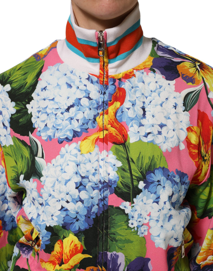 Women’s Dolce &amp; Gabbana Multicolor Floral Print Zip Cardigan Jacket