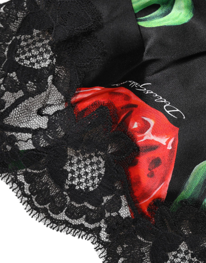 Women’s Dolce &amp; Gabbana Multicolor Floral Silk Tank Lingerie Underwear