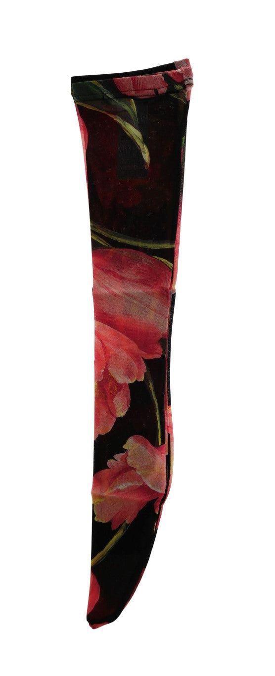 Women’s Dolce &amp; Gabbana Multicolor Floral Tulip Nylon Socks