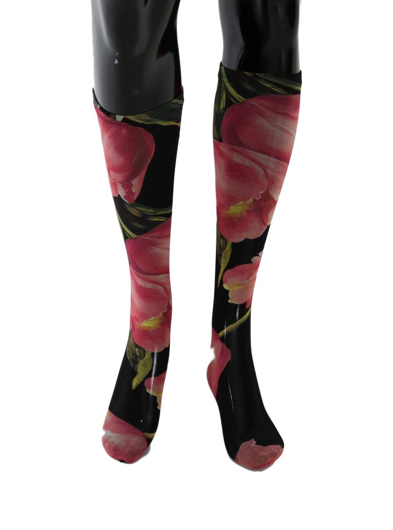 Women’s Dolce & Gabbana Multicolor Floral Tulip Nylon Socks