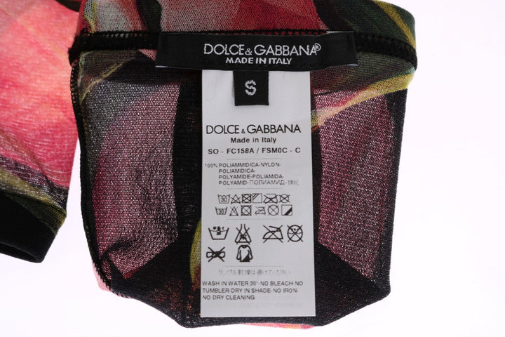 Women’s Dolce &amp; Gabbana Multicolor Floral Tulip Nylon Socks