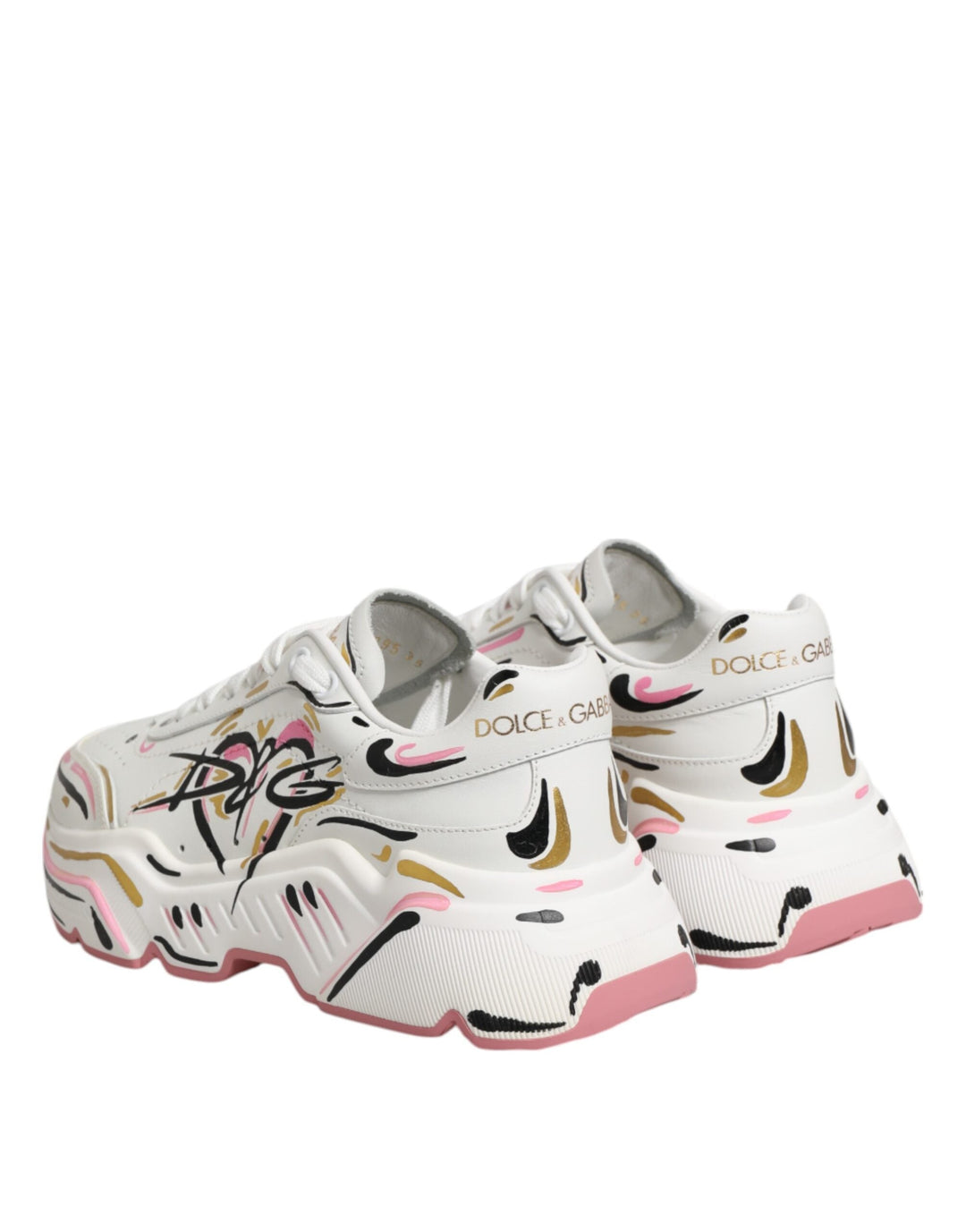 Dolce &amp; Gabbana Multicolor Hand Painted DAYMASTER Sneaker Shoes