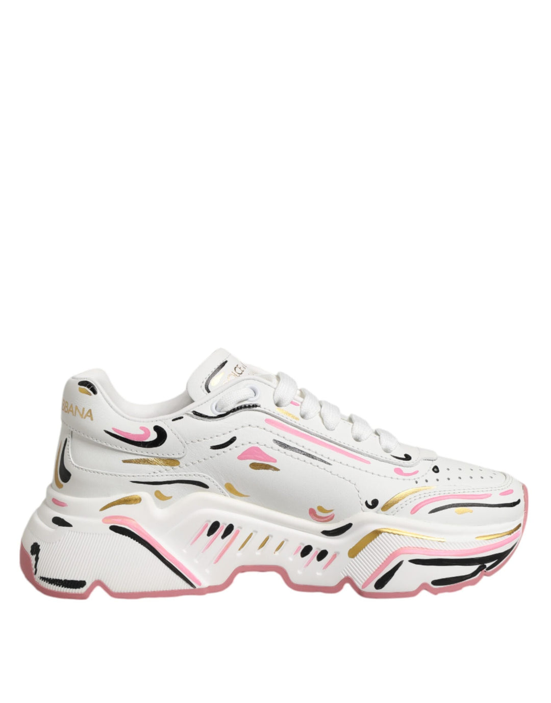Dolce &amp; Gabbana Multicolor Hand Painted DAYMASTER Sneaker Shoes
