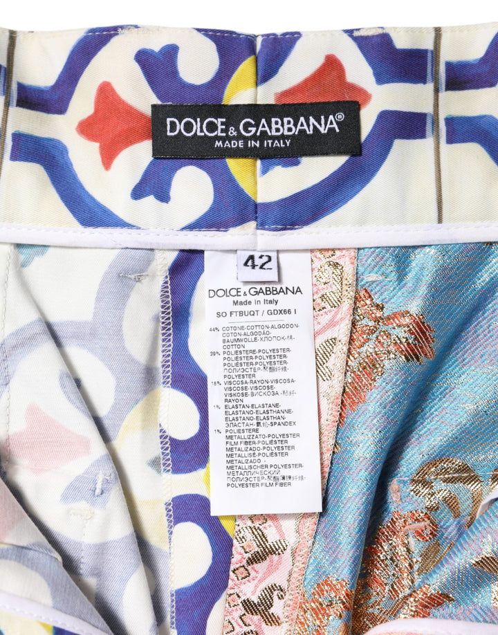 Women’s Dolce &amp; Gabbana Multicolor High Waist Women Hot Pants Shorts