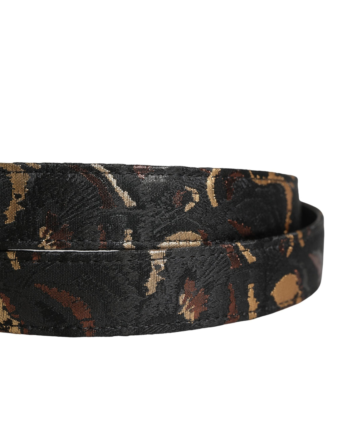 Women’s Dolce &amp; Gabbana Multicolor Jacquard Silver Metal Buckle Belt