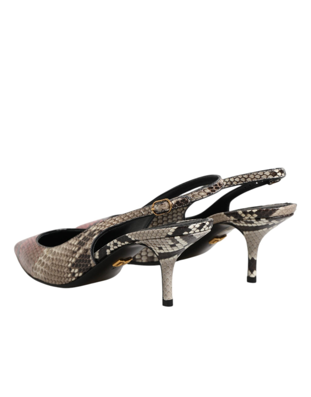 Women’s Dolce &amp; Gabbana Multicolor Leather Heels Slingback Shoes