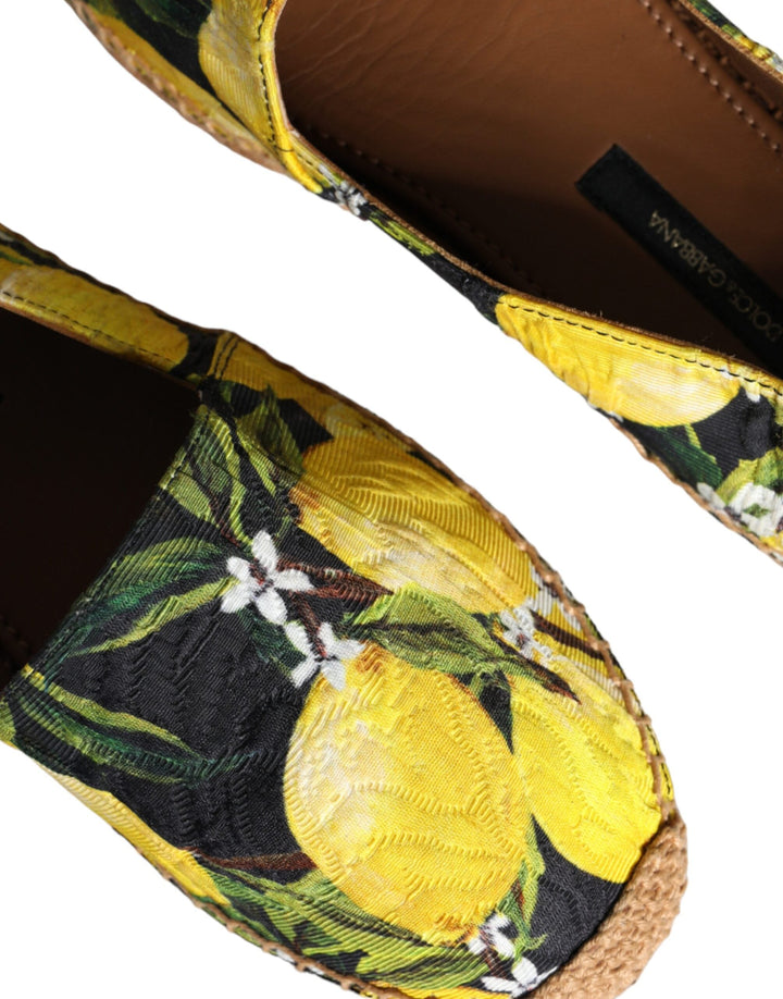 Women’s Dolce &amp; Gabbana Multicolor Lemon Slip on Espadrilles Shoes