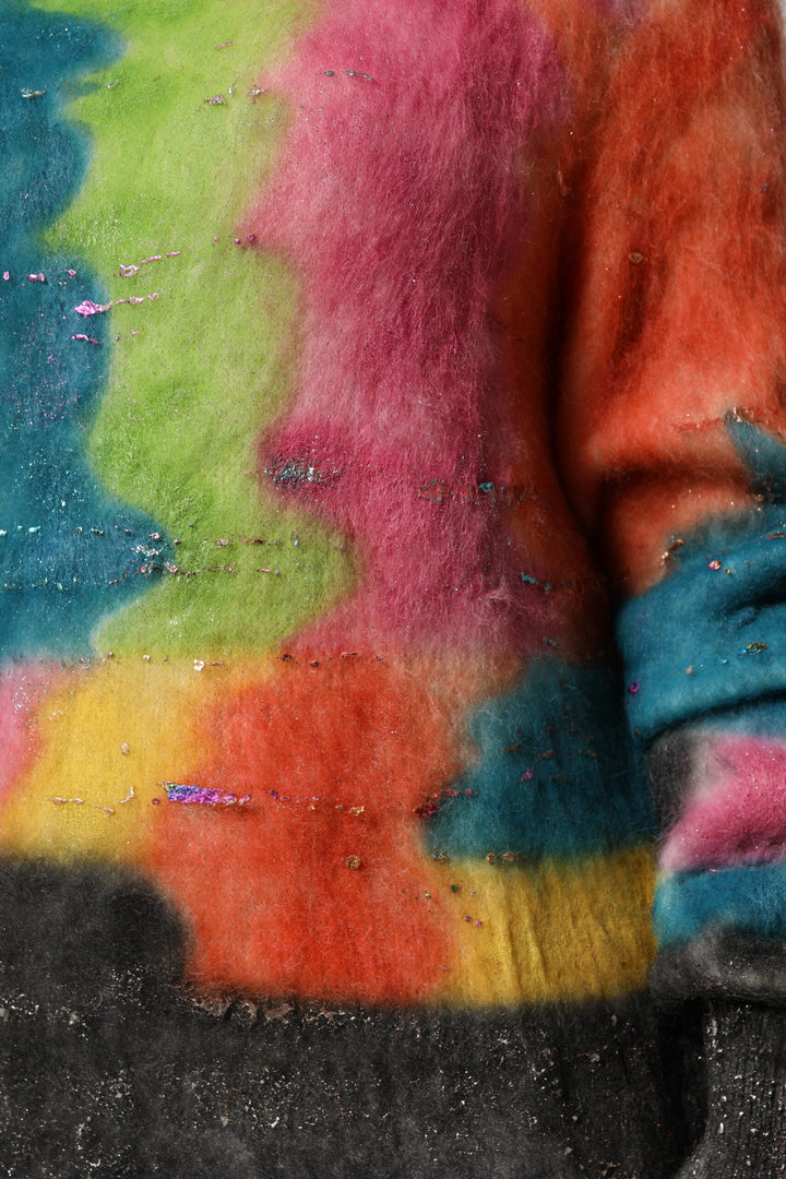 Women’s Dolce &amp; Gabbana Multicolor Mohair Turtleneck Pullover Sweater