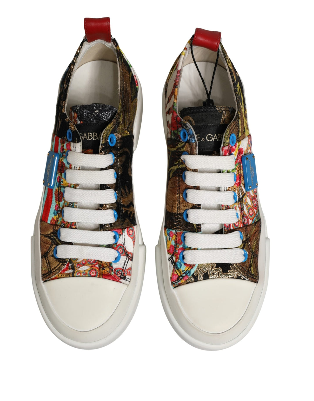 Women’s Dolce &amp; Gabbana Multicolor Patchwork Low Top Sneakers Shoes