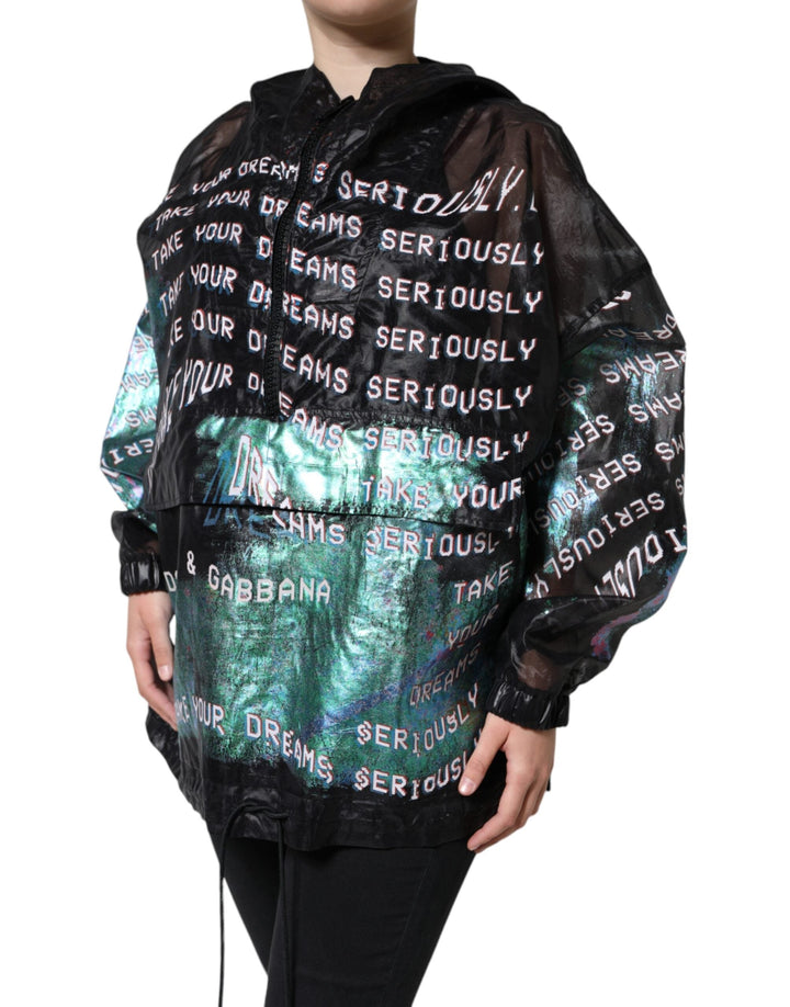Women’s Dolce &amp; Gabbana Multicolor Print Hooded Sweatshirt Sweater