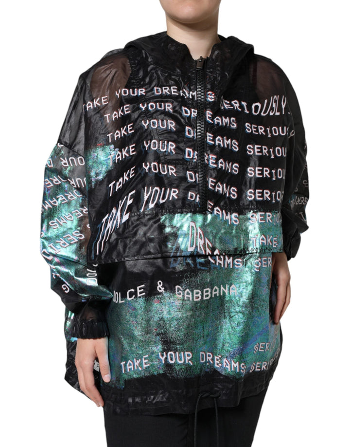 Women’s Dolce &amp; Gabbana Multicolor Print Hooded Sweatshirt Sweater