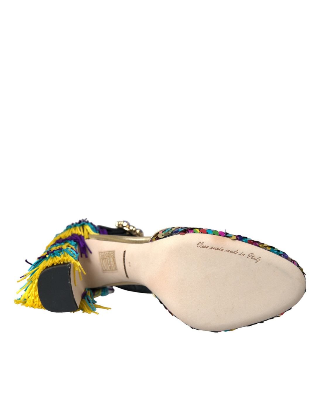Women’s Dolce &amp; Gabbana Multicolor Sequin Crystal Mary Jane Shoes