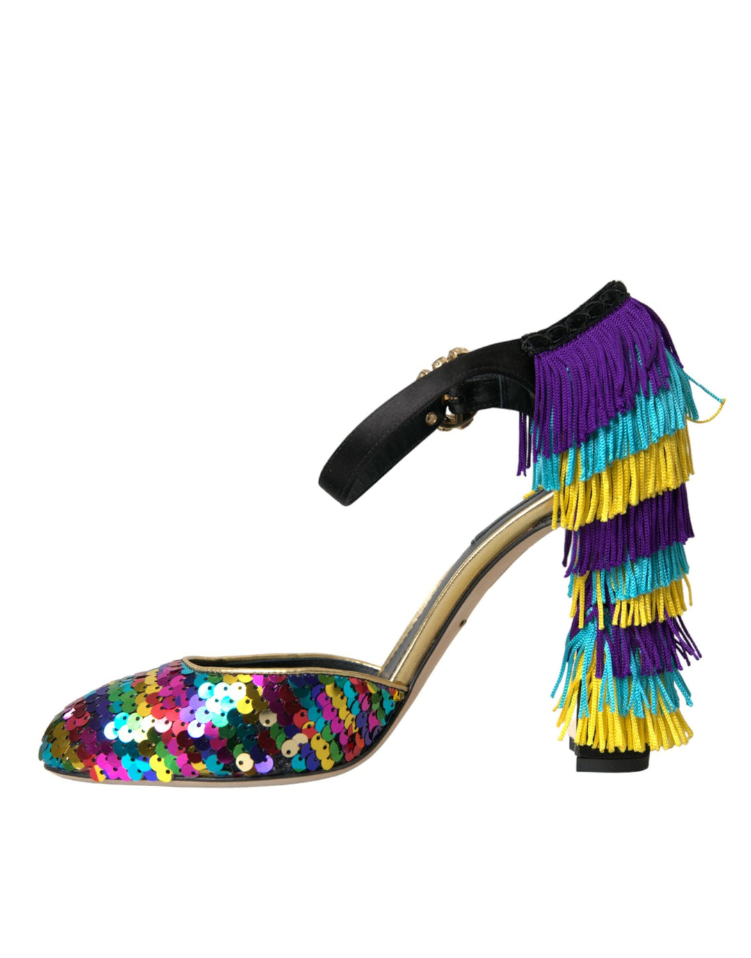 Women’s Dolce &amp; Gabbana Multicolor Sequin Crystal Mary Jane Shoes