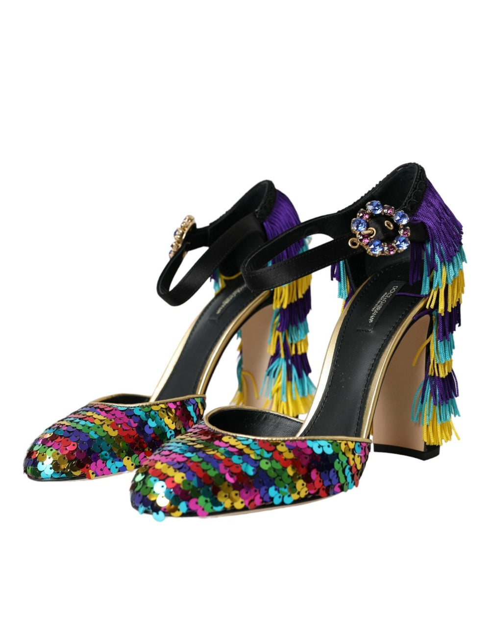 Women’s Dolce & Gabbana Multicolor Sequin Crystal Mary Jane Shoes