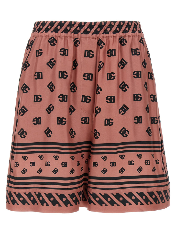 Women’s Dolce &amp; Gabbana Multicolor Silk Bermuda Shorts