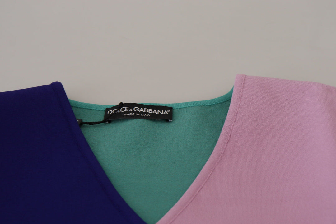 Women’s Dolce &amp; Gabbana Multicolor V-neck Viscose Long Sleeves Sweater