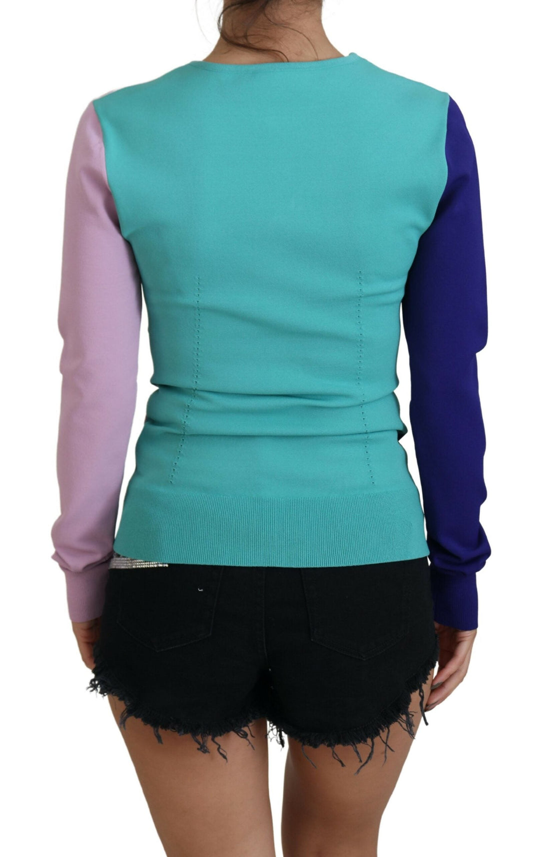 Women’s Dolce &amp; Gabbana Multicolor V-neck Viscose Long Sleeves Sweater